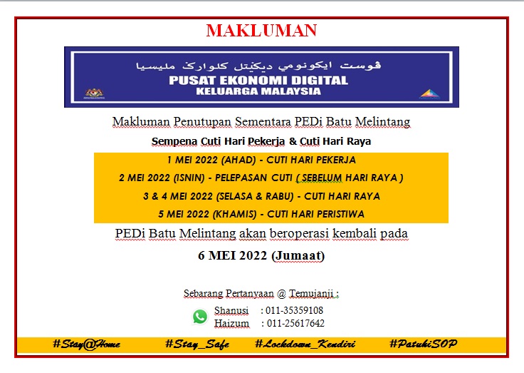 NOTIS PEDI RAYA