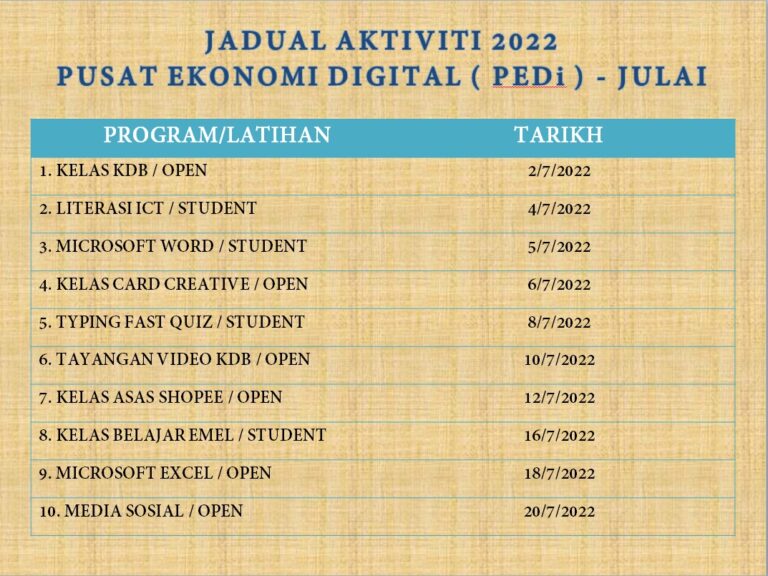 JADUAL XTVT 7