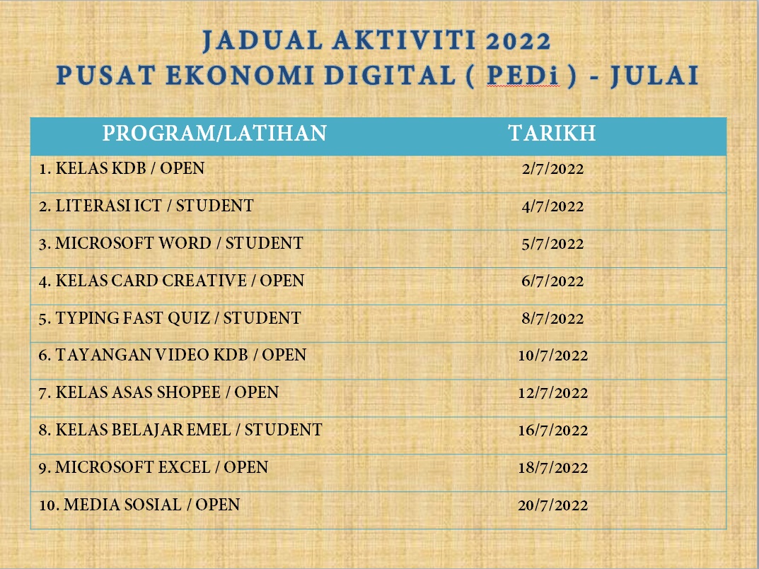 JADUAL XTVT 7