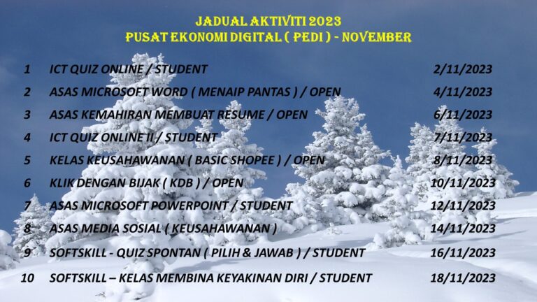 jadual xtvt nov 23